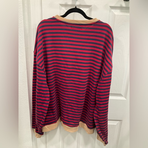 NEW Free People Classic Striped Oversized Crewneck Nautical Combo Size Large - Picture 5 of 6
